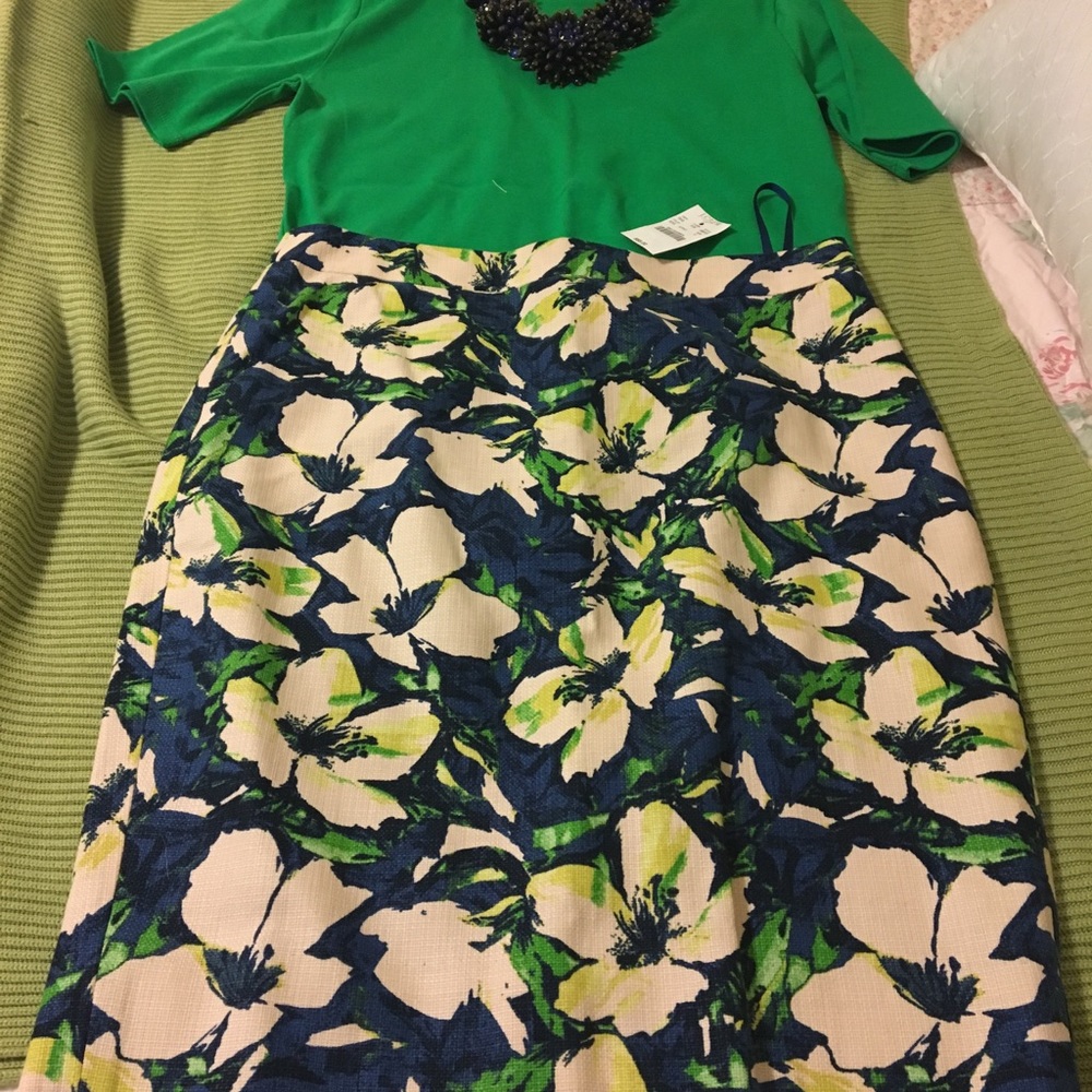 NWT J Crew pencil floral skirt - Picture 5 of 9